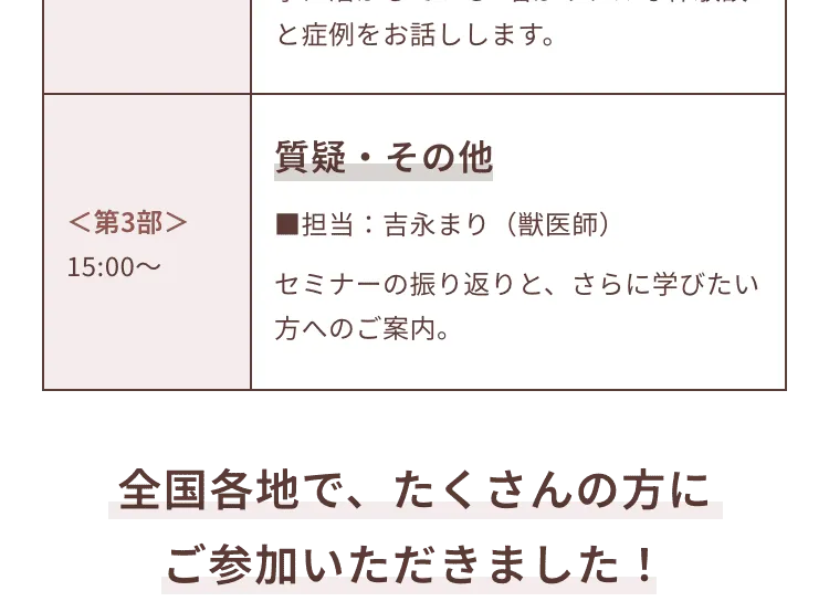 全国各地で、たくさんの方にご参加いただきました！